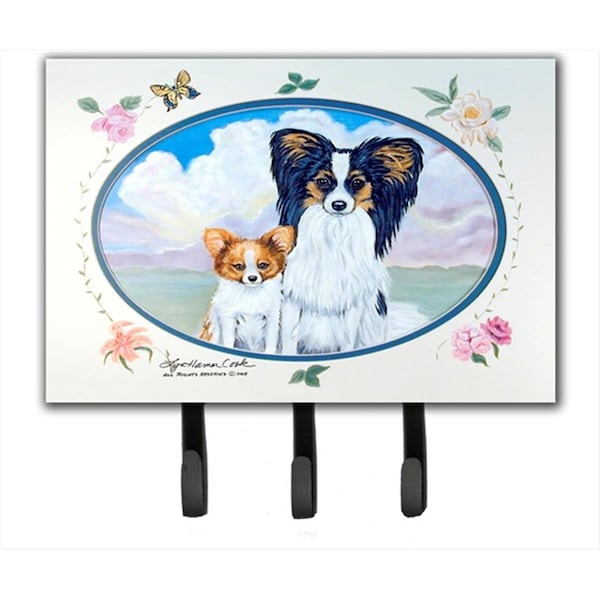 Carolines Treasures Papillon Leash Holder or Key Hook 7243TH68 - main